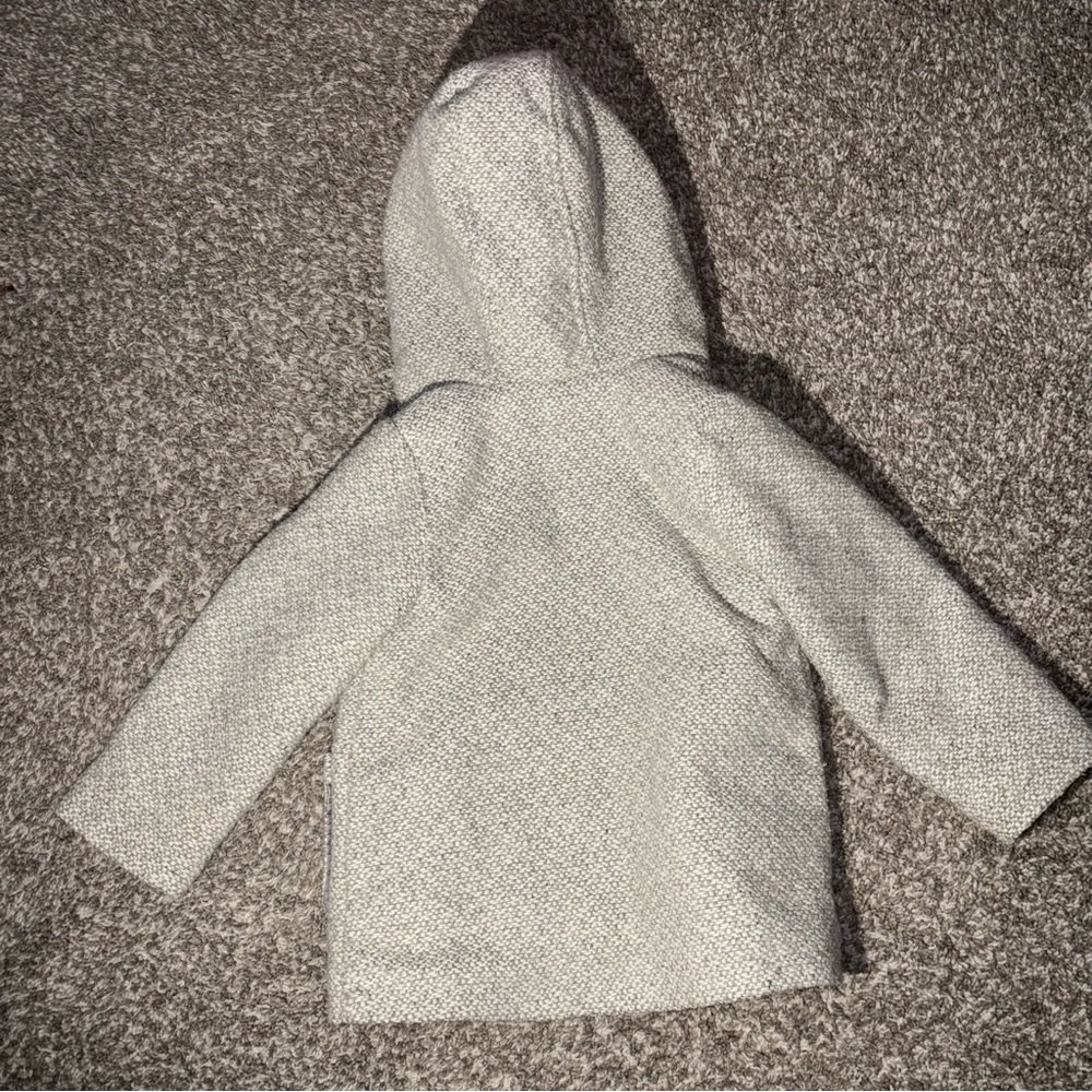 Kids Gray Hooded Coat - Picture 4 of 4
